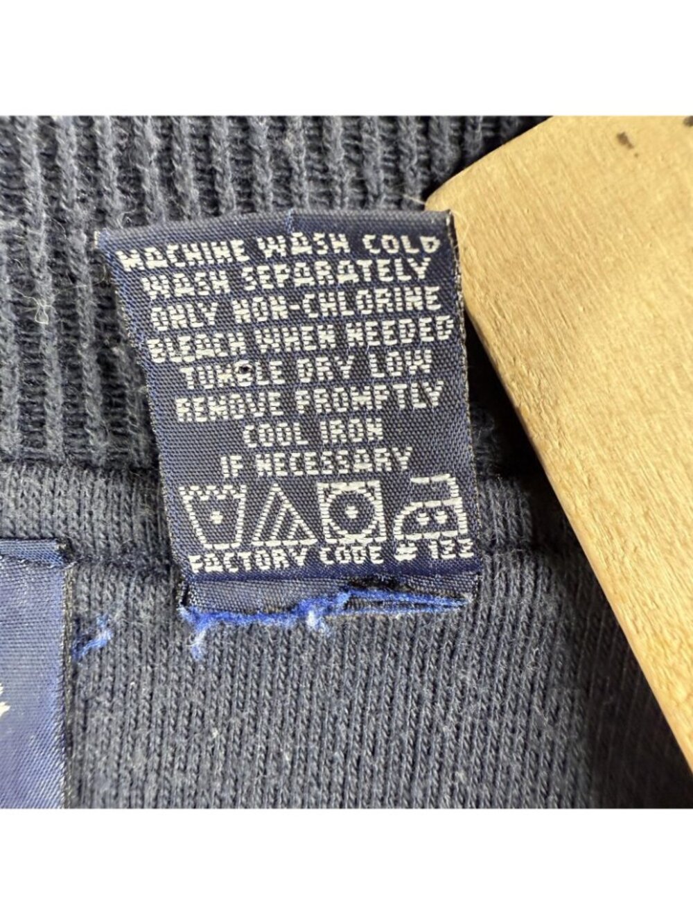Wrangler Sweater Mens 2XL Blue Mock Neck 1/4 Zip Cotton Knit Pullover MI0608A - Picture 11 of 15
